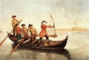 LONGHI, Pietro Duck Hunters on the Lagoon s China oil painting reproduction
